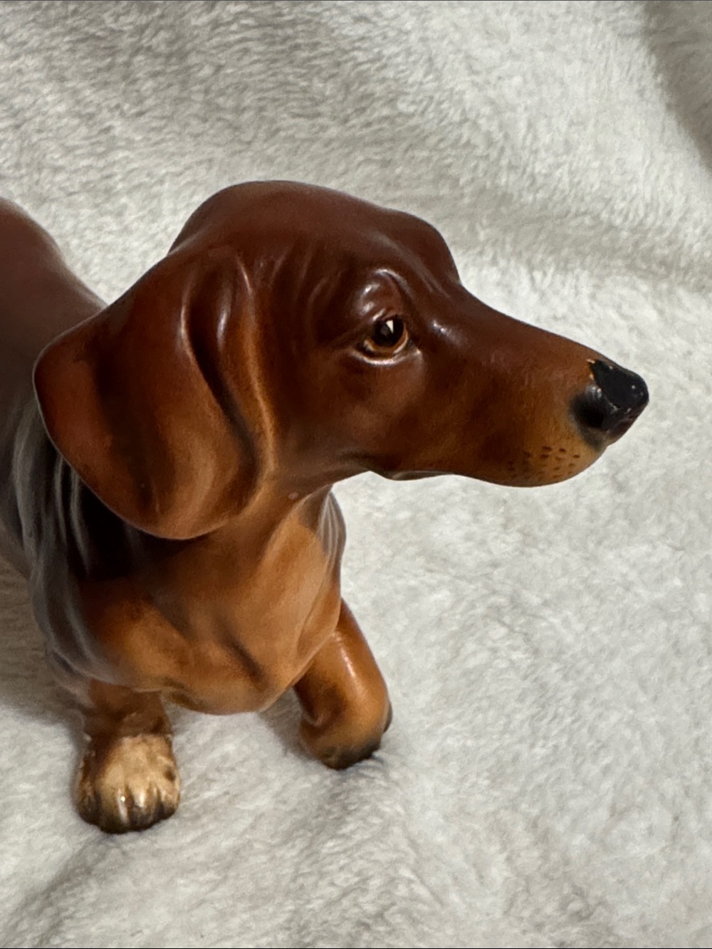 Vintage Enesco Ceramic Dachshund Figurine, Mid Century Wiener Dog Japan 7" - Picture 3 of 8